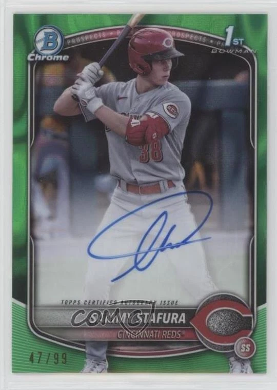 2025 Bowman Chrome Prospect Green Lava Refractor /99 Sammy Stafura #CPA-SS Auto
