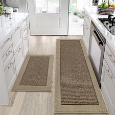 Kitchen Rugs and Mats Set of 2 Non-Slip Kitchen Mats for Floor, Absorbent and...