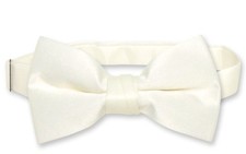 Vesuvio Napoli Boys BOWTIE Solid CREAM Color Youth Bow Tie