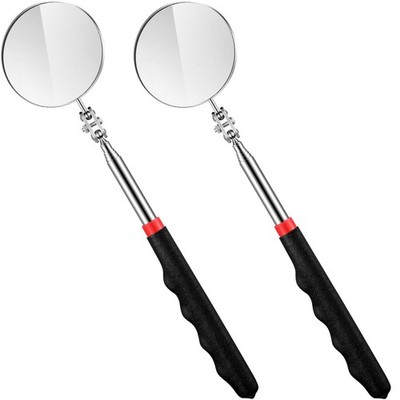 2 Pcs Telescoping Inspection Mirrors, Mechanics Mirror Tool with Long Handle,...