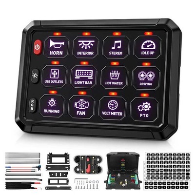 12 Gang RGB Switch Panel Electronic Relay System 12V/24V Für VW Golf Passat BMW