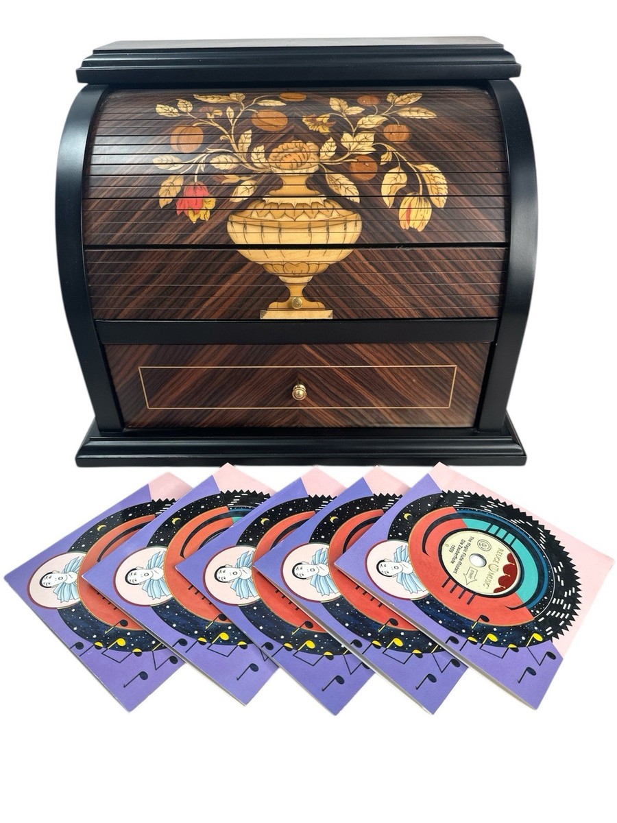 Reuge Rolltop Swiss Classic Music Box 30 Note w 5 Discs