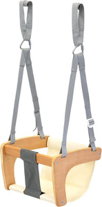 Chaise de swing pour tout-petits - Baby Swing pour l'utilisation intérieure Installation rapide & Hêtre & 100%