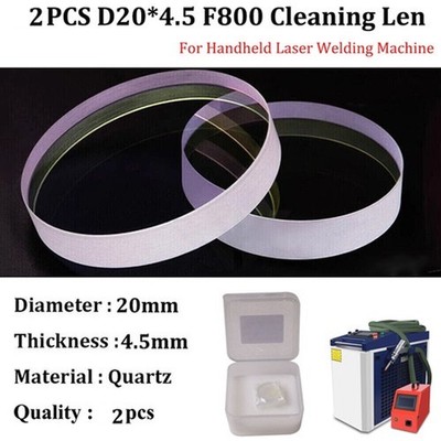 2Pcs D20mm*4.5mm F800 Cleaning Lens for Laser Welding Machine Cleaning Function