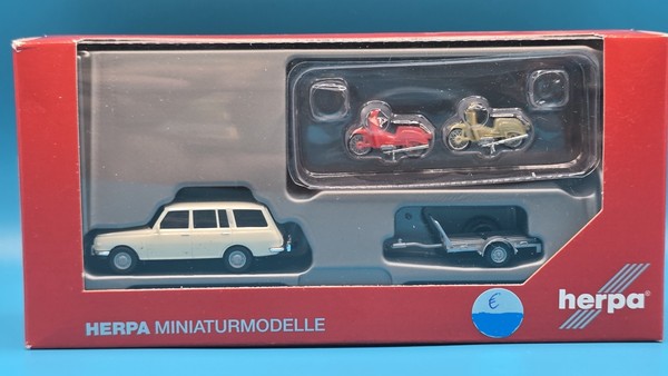 PKW Wartburg 353 T + 2Xsimson + Herpa 420419 + OVP + 1:87(H0) + Ddr-Modell-image