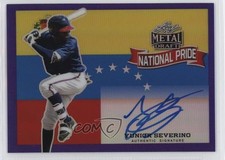 2018 Leaf Metal Draft National Pride Purple 3/25 Yunior Severino Auto 2a9