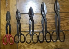 5 Vintage WISS GlobeMaster Tools Tin Snips Metal Cutters Shears 12” 10” Tool Lot