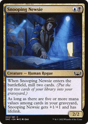 Snooping Newsie #222 (LP) Streets New Capenna SNC Magic MTG