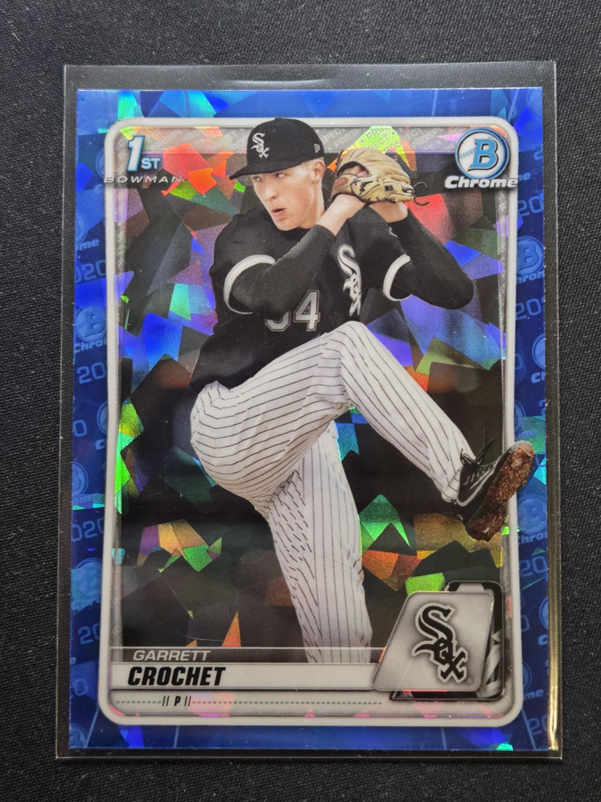 2020 Bowman Chrome 1st Refractor Sapphire BD-95 Garrett Crochet White Sox