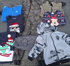 adidas Jungen Outfit-Set Gr. 104 mehrfarbig Camouflage Pullover+Hose Micky