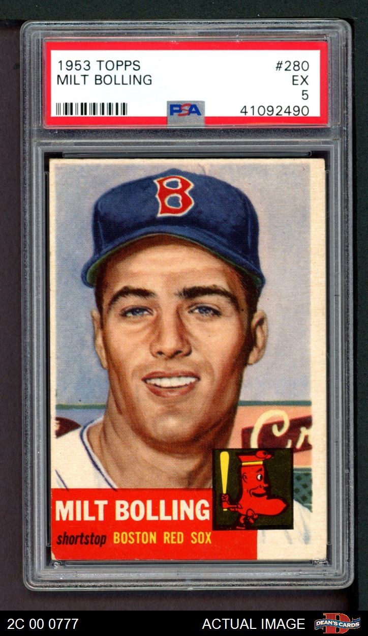 1953 Topps #280 Milt Bolling Red Sox RC PSA 5 - EX
