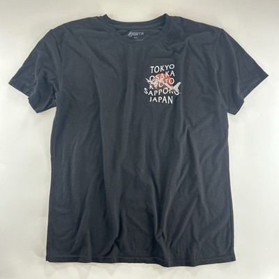 GSTR T-Shirt Japan Tokyo Osaka Kyoto Sapporo Men's 2XL Black