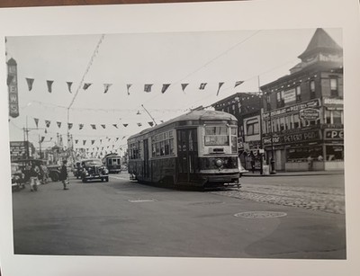 1946 Surf & W 16th St Coney Island Trolley Brooklyn New York City Photo Reprint