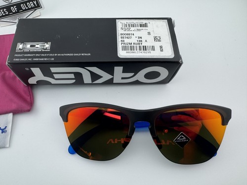 OAKLEY FROGSKINS LITE MAVERICK VINALES BLACK INK PRIZM RUBY SUNGLASSES OO9374-27 - Picture 13 of 13