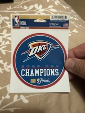 Oklahoma City Thunder 2025 NBA Finals Champions 4x4 Perfect Cut Decal 