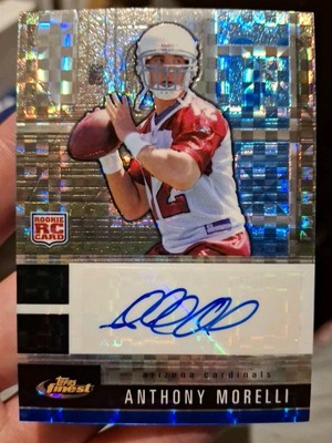 2008 Topps Finest ANTHONY MORELLI Rookie Auto RC 01/30 BOOKEND Penn State QB