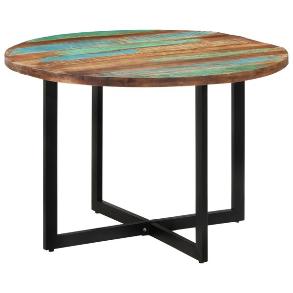 Esstisch 110X75 Cm Massivholz Altholz Rechteckig Rustikal Antik Stabil-image