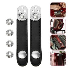 Universal Double Layer All Black Metal Connection Accordion Bellows Buckle Strap