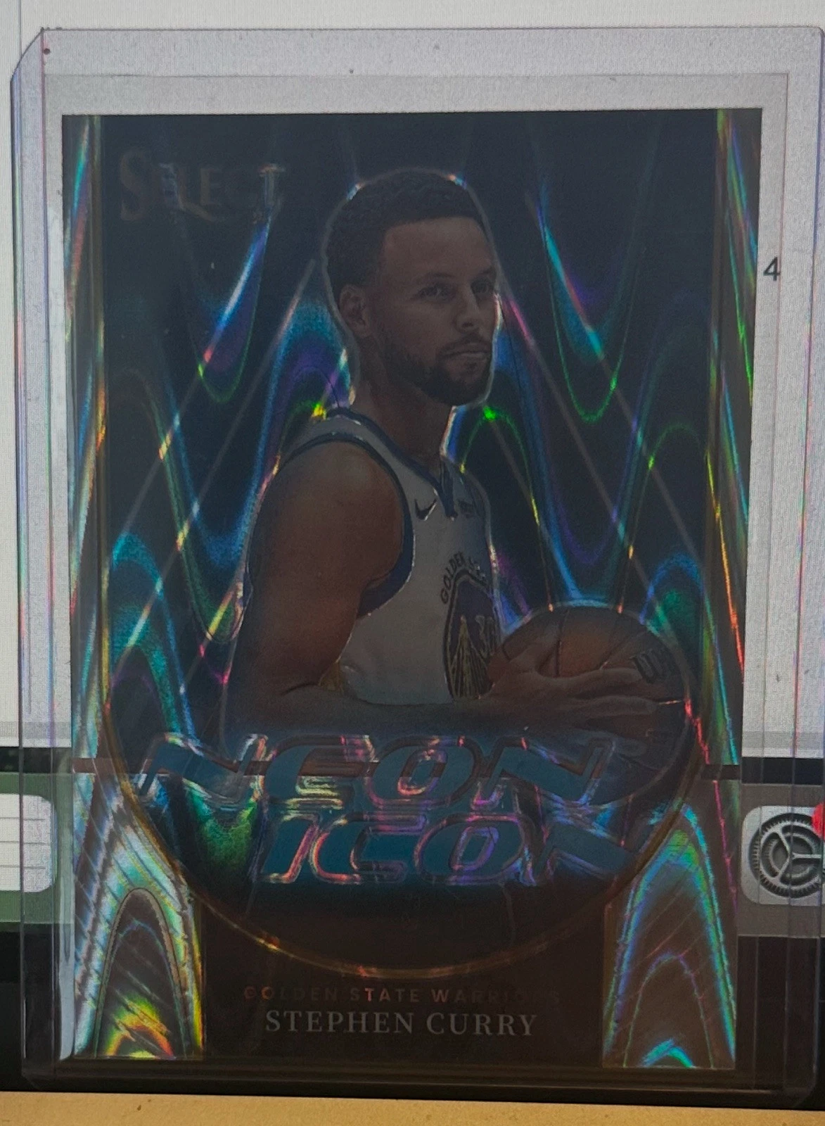 2023-24 Panini Select - Neon Icons Tectonic Prizm #4 Stephen Curry
