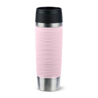 EMSA Insulated Mug TRAVEL MUG Wave 0.5 L. Pastel Pink High Quality N2022700