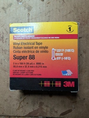 3M Scotch 88 Super Vinyl Electrical Tape  2 inch