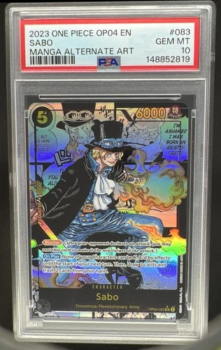 2023 One Piece Kingdoms Of Intrigue Sabo Manga Alt Art #OP04-083 PSA 10 GEM MINT