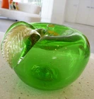 BAROVIER & TOSO VINTAGE MCM MURANO ART GLASS AVENTURINE GOLD FLECK GREEN APPLE