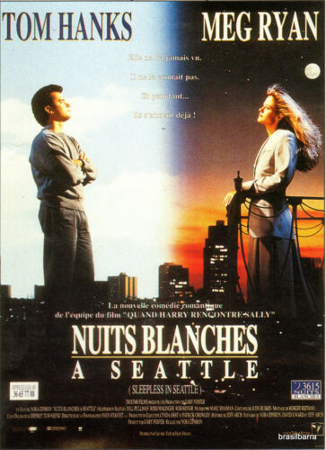AFFICHE CINEMA : NUITS BLANCHES A SEATTLE 1992 - Afbeelding 1 van 1