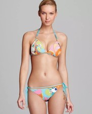 NWT 158 Trina Turk SEA COVE Sz 8 Push-up Top  Sz 6 Side-Tie Bottoms