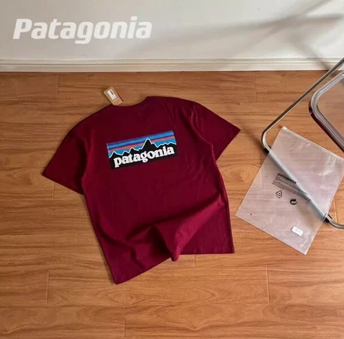 Hombre Algodón LOGO Cuello Redondo Manga Corta Camiseta Montaña Estampado Base Camiseta - Imagen 21 de 42