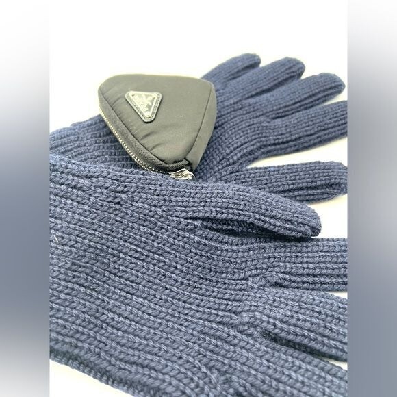 Prada Logo Pocket Knitted Gloves | eBay
