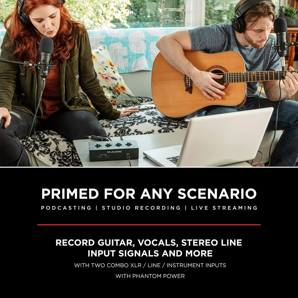 M-TRACK DUO Interface audio ou carte son USB avec 2 entrées pour microphones ... - Image 3 of 4