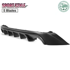 For 14-16 Lexus IS250 IS350 IS200T Rear Bumper Diffuser Lip Shark Fins 5F Style