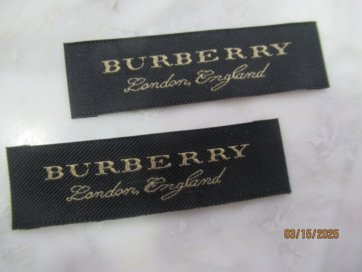 BURBERRY 2 Designer Tag LABEL Replacement Sewing Accessories LOT 2