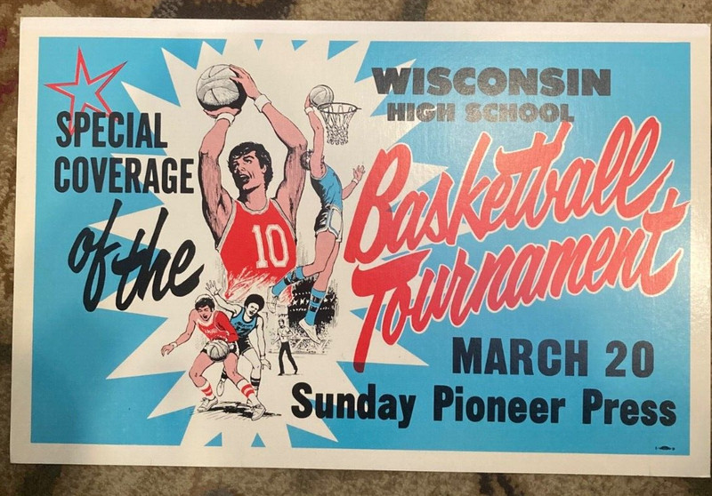 Vintage 1960S Wisconsin High School Basketball Tournament Posters 11x17 lot of 3