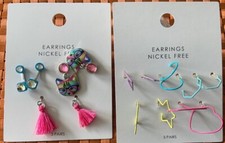 Set Of 8 Pairs Girls Earrings nickel free
