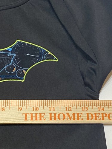 Batman Bat Signal Hoodie Jacket Boys 6 Black Full Zip Long Sleeve Pockets - Picture 10 of 20
