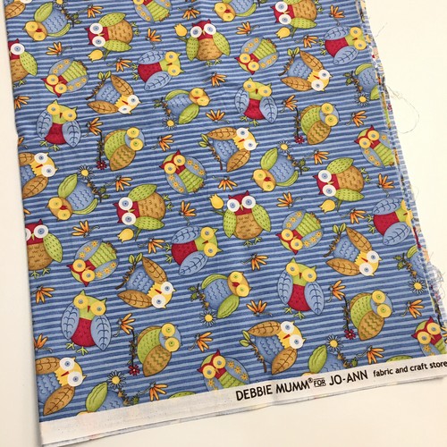 Debbie Mumm Quilt Fabric Owls Animals Cotton 2pc Lot 3yds Frog Ladybug Snail New - Picture 3 of 3