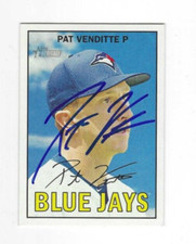 Signed Pat Venditte Toronto Blue Jays 2016 Topps Heritage Card #61 w/COA