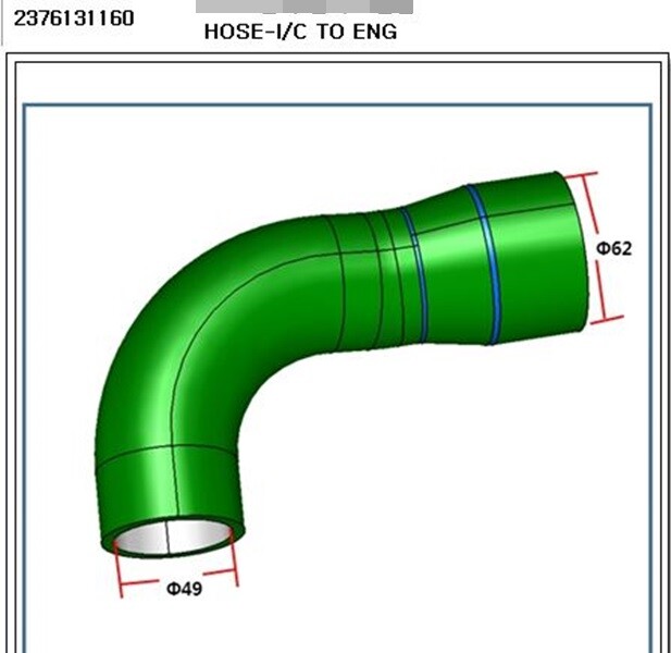 Genuine Intercooler To Engine Hose 2376131160 ACTYON,ACTYON SPORTS  