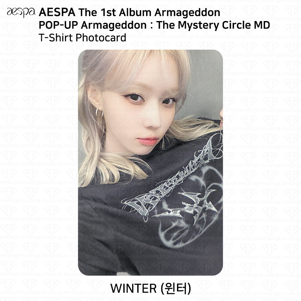 Aespa Armageddon Offline POP UP MD T-Shirt Photocard KPOP Aespa Armageddon Offline POP UP MD T-Shirt Photocard KPOP
