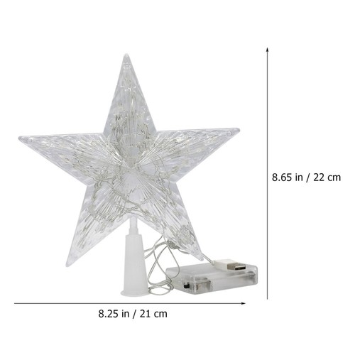 Decorazione albero di Natale LED albero di natale stella LED albero di natale topper albero di natale - Foto 5 di 11