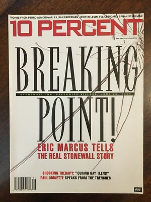 Stonewall 25th Anniversary, 10 Percent magazine June 1994 ''Breaking Point''  