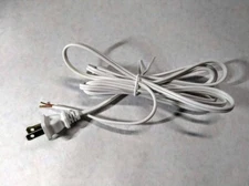 ONE Cord set 8 foot with polarized plug for lamp repair or new build