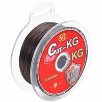 (0,19€/1M) Wft Cat 60Kg 0,50Mm Braun - 300M Geflochtene Angelschnur, Schnur