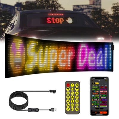 RGB LED Autoschild Scrollendes Biegsam LED-Schild APP-Steuerung DIY Muster Licht - Bild 1 von 4