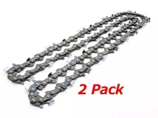 2 Pack Chainsaw Chain 3/8" Pitch .050 Gauge 68 DL Drive Links Fits 18" Guide Bar