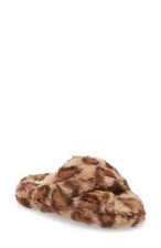 Girl's Treasure Bond Kids' Faux Fur Slipper, Size 13M - Brown