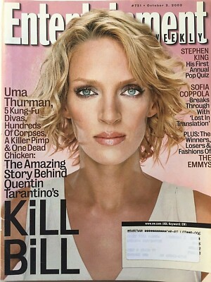 UMA THURMAN Oct 2003 ENTERTAINMENT WEEKLY Magazine SOFIA COPPOLA / STEPKEN KING