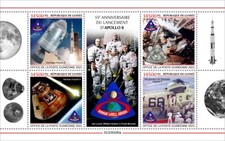 Space Apollo 8 Jim Lovell William Anders Frank Borman MNH Stamps 2023 Guinea M/S